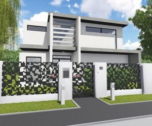 Przykładowe wzory oraz możliwości zastosowania nowosczenych paneli ogrodzeniowych wykonanych z blacy cynkowanej ogniowo i malowanych proszkowo.