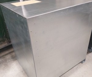 Skrzynia wygłuszająca do filtrowentylatora - kontrukcja cynkowana ogniowo, blacha cynkowana