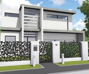 Przykładowe wzory oraz możliwości zastosowania nowosczenych paneli ogrodzeniowych wykonanych z blacy cynkowanej ogniowo i malowanych proszkowo.