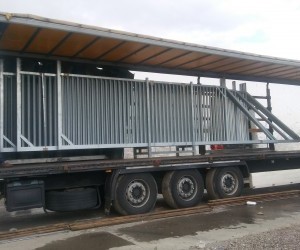 Bramy przesuwne już jadą do klienta. Długości od 5000 - 8000 mm.