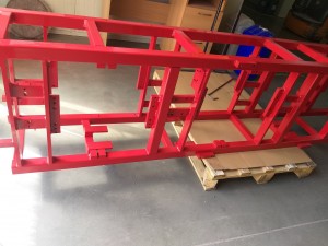 Kolejna konstrukcja pod maszynę do blachy dachowej - tym razem w kolorze 